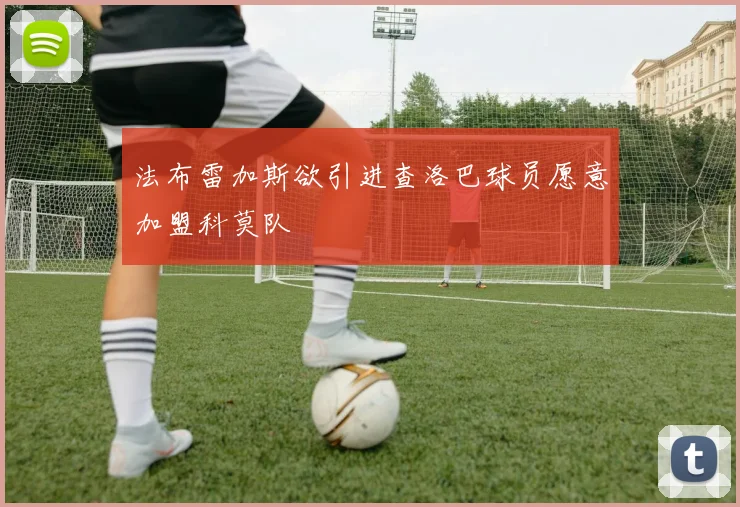 法布雷加斯欲引进查洛巴球员愿意加盟科莫队